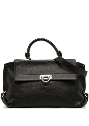 Ferragamo Pre-Owned 2015-2026 Large Leather Gancini Sofia satchel - Black