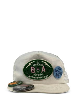 Better with Age Caprice badge-embellished cap - Neutrals
