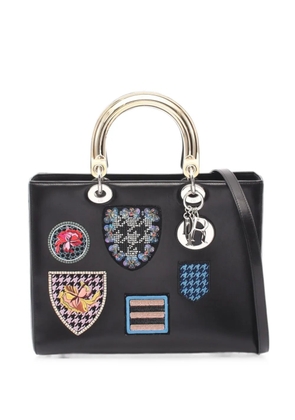 Christian Dior Pre-Owned 2010s large Lady Dior patch tote bag - Black