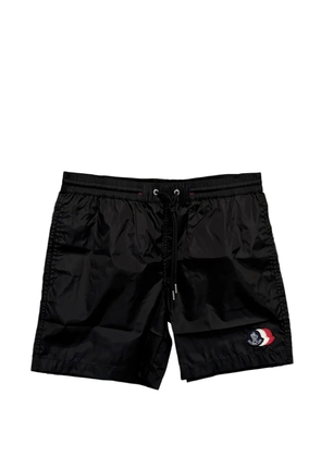 Moncler logo-patch swim shorts - Black