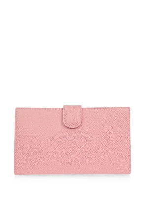 CHANEL Pre-Owned 2003 CC Caviar leather bifold wallet - Pink