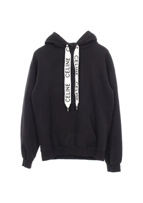 Celine Pre-Owned 2010s logo-print drawstring hoodie - Black