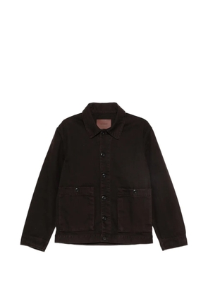 SANDRO buttoned denim jacket - Brown