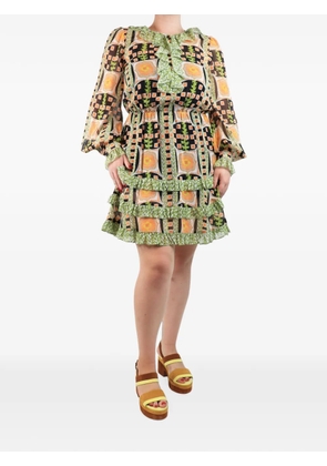 Temperley London ruffled silk dress - Black
