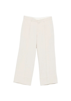 SANDRO pleat-detail wide-leg trousers - Neutrals