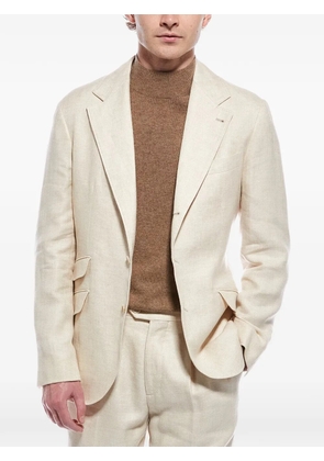 Brunello Cucinelli linen-wool blend blazer - Neutrals