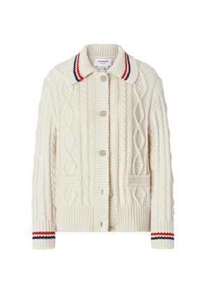 Thom Browne Aran cable-knit sweater - White
