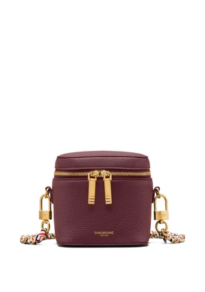 Thom Browne grained-leather pouch - Red