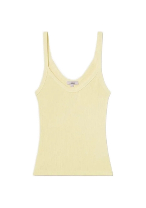 AGOLDE Jordan ribbed-knit scoop-neck top - Yellow