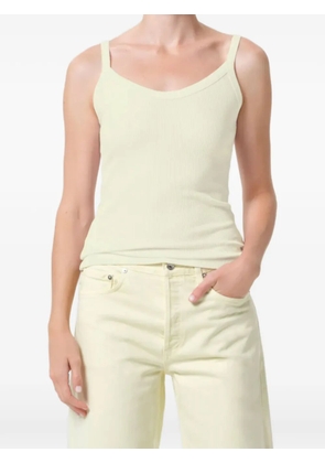 AGOLDE Jordan ribbed-knit scoop-neck tank top - Yellow