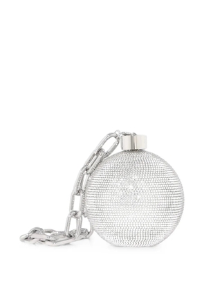 Judith Leiber crystal-embellished spherical mini bag - Silver