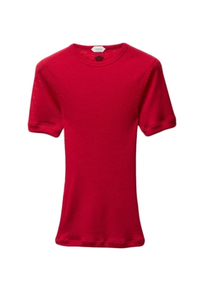 Versace embroidered wool ribbed knit t-shirt