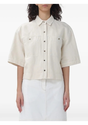 Brunello Cucinelli boxy short-sleeved shirt - Neutrals