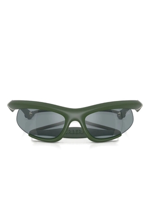 Burberry Eyewear rubber geometric-frame sunglasses - Green