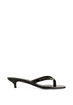 TOTEME croc-effect kitten-heel sandals - Brown