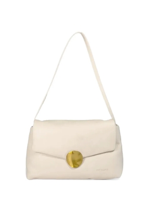 Vic Matie Dafne logo-debossed foldover clutch bag - White