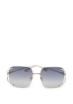 Gucci Pre-Owned square-frame sunglasses - Gold