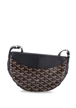 Goyard Pre-Owned Hirondelle Coated Canvas and Leather shoulder bag - Black