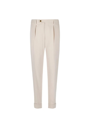 Berwich double-pleated turn-up trousers - Neutrals