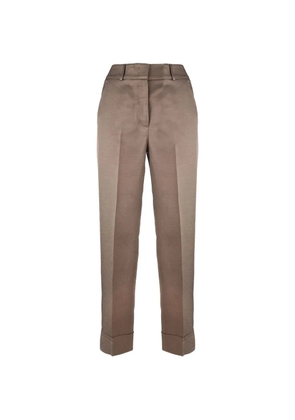 Peserico pressed-crease turn-up trousers - Neutrals