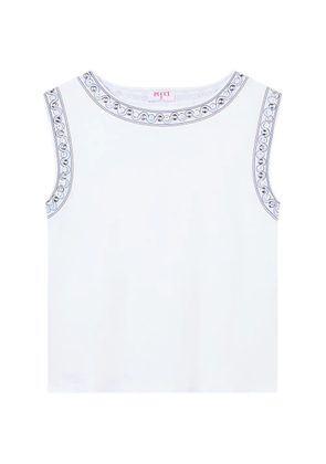 PUCCI T-shirt with metallic-details - White