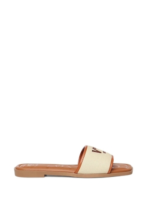 V°73 Ciabatta Fascia Responsible 73 logo-embroidered sandals - Neutrals