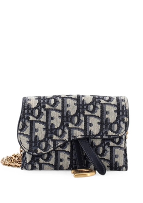 Christian Dior Pre-Owned Saddle Nano Pouch Oblique Canvas belt bag - Blue