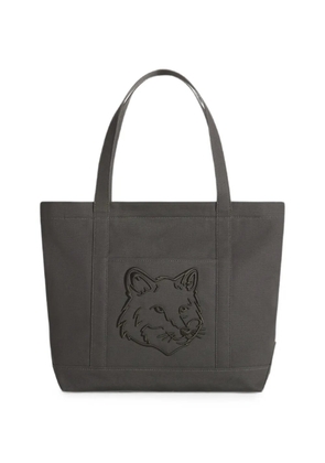 Maison Kitsuné large Fox Head tote bag - Grey