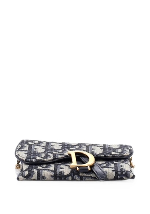 Christian Dior Pre-Owned Saddle Nano Pouch Oblique Canvas belt bag - Blue