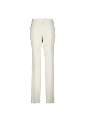 TOM FORD pressed-crease silk trousers - Neutrals