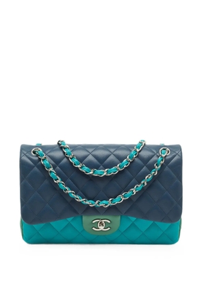 CHANEL Pre-Owned 2016-2017 jumbo Double Flap shoulder bag - Blue