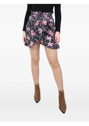 Isabel Marant Vintage floral-print wrap mini skirt - Black