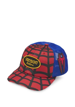 Supreme x Vanson Leathers x Marvel logo-patch baseball cap - Red