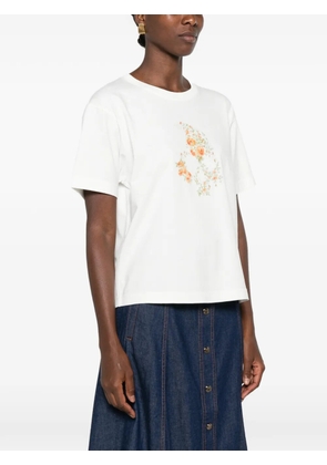 Alexander McQueen floral-print T-shirt - Neutrals