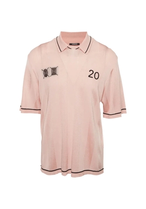 Jacquemus Pre-Owned embroidered knit collar T-shirt - Pink