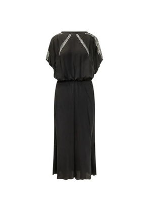 PINKO lace-insert twill dress - Black