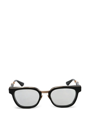 Chrome Hearts cross-embellished square-frame glasses - Black