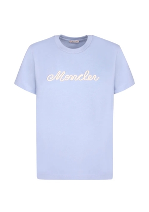 Moncler logo-embroidered T-shirt - Blue