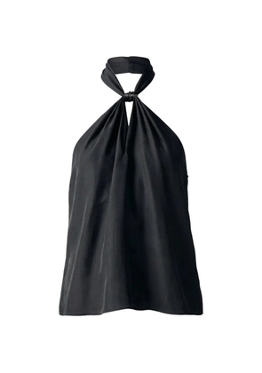 Toccin Everlee halterneck knotted blouse - Black