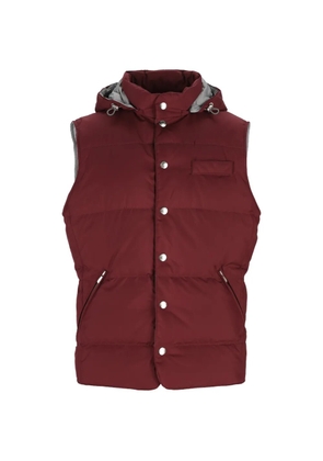 Brunello Cucinelli hooded padded gilet - Red
