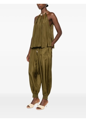 ZIMMERMANN elasticated-cuff tapered trousers - Green
