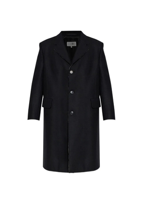 MM6 Maison Margiela raw-edge finish coat - Black
