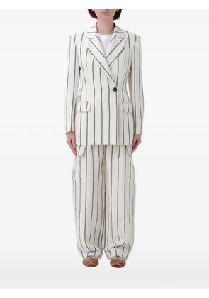 Brunello Cucinelli striped double-breasted blazer - Neutrals