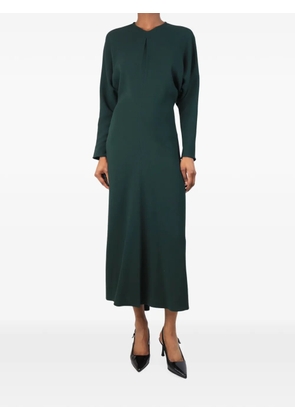 Victoria Beckham long-sleeve crepe dress - Green