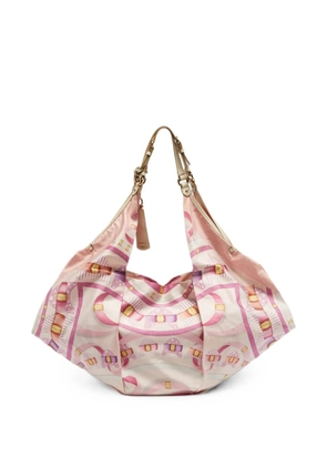 Ferragamo Pre-Owned pleated bow-print bag - Pink