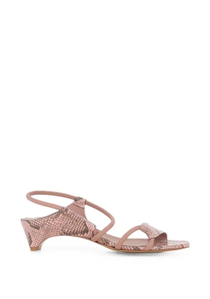 Del Carlo snakeskin-effect slingback sandals - Pink
