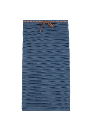 Tod's crochet-knit skirt - Blue