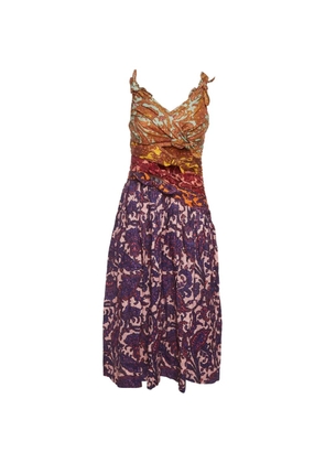 ZIMMERMANN printed bow-detail midi dress - Purple