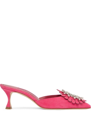 Manolo Blahnik 50mm Shog mules - Pink
