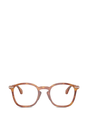 Moncler Eyewear tortoiseshell-effect round-frame glasses - Brown